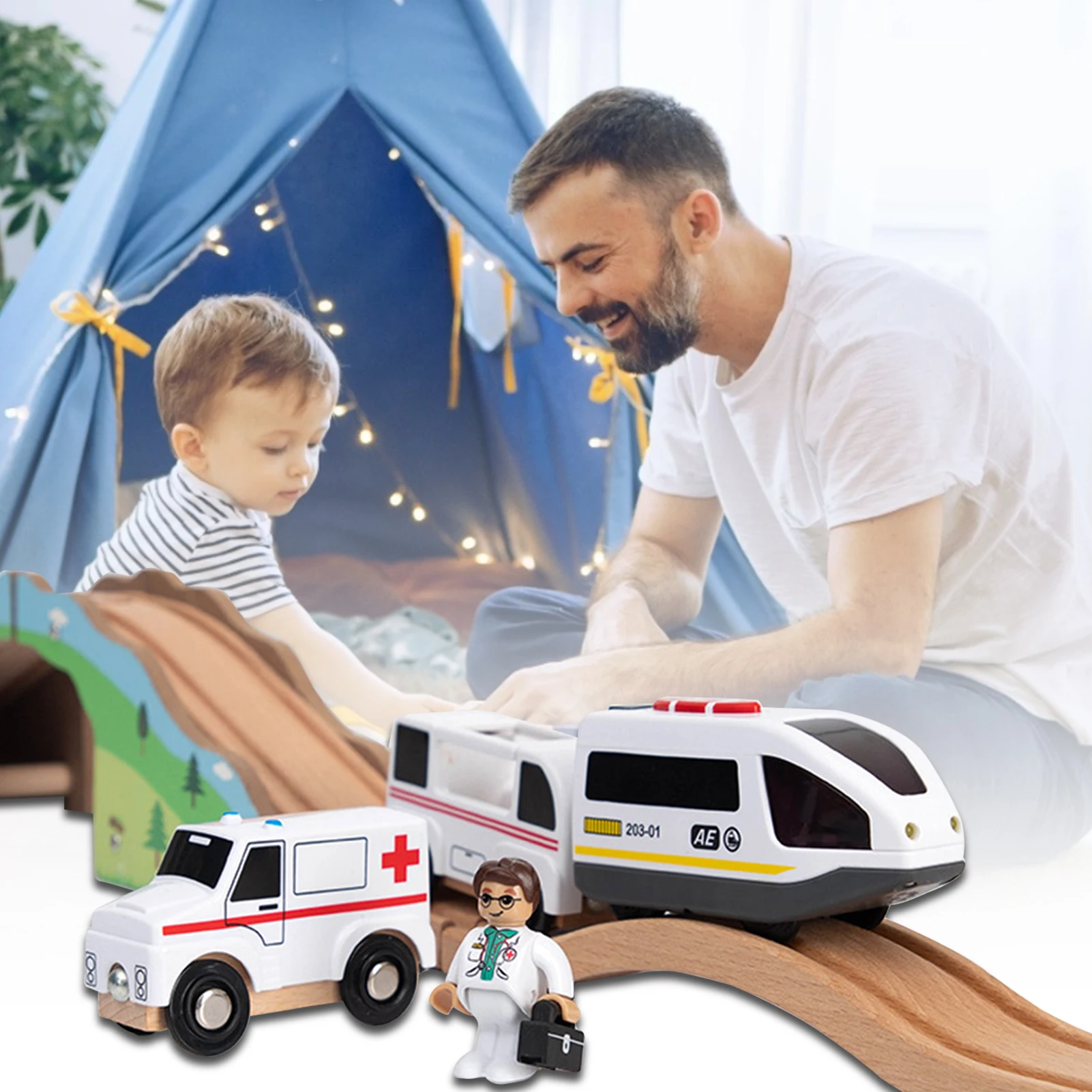 Электрическая железнодорожный вагон игрушка безопасный магнитный Набор