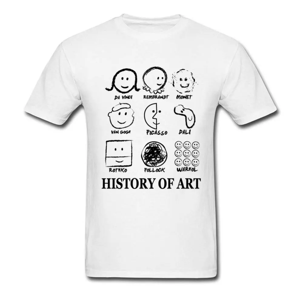 Футболка История искусства Da Vinci Топы И Футболки милые мужские футболки Monet 100%