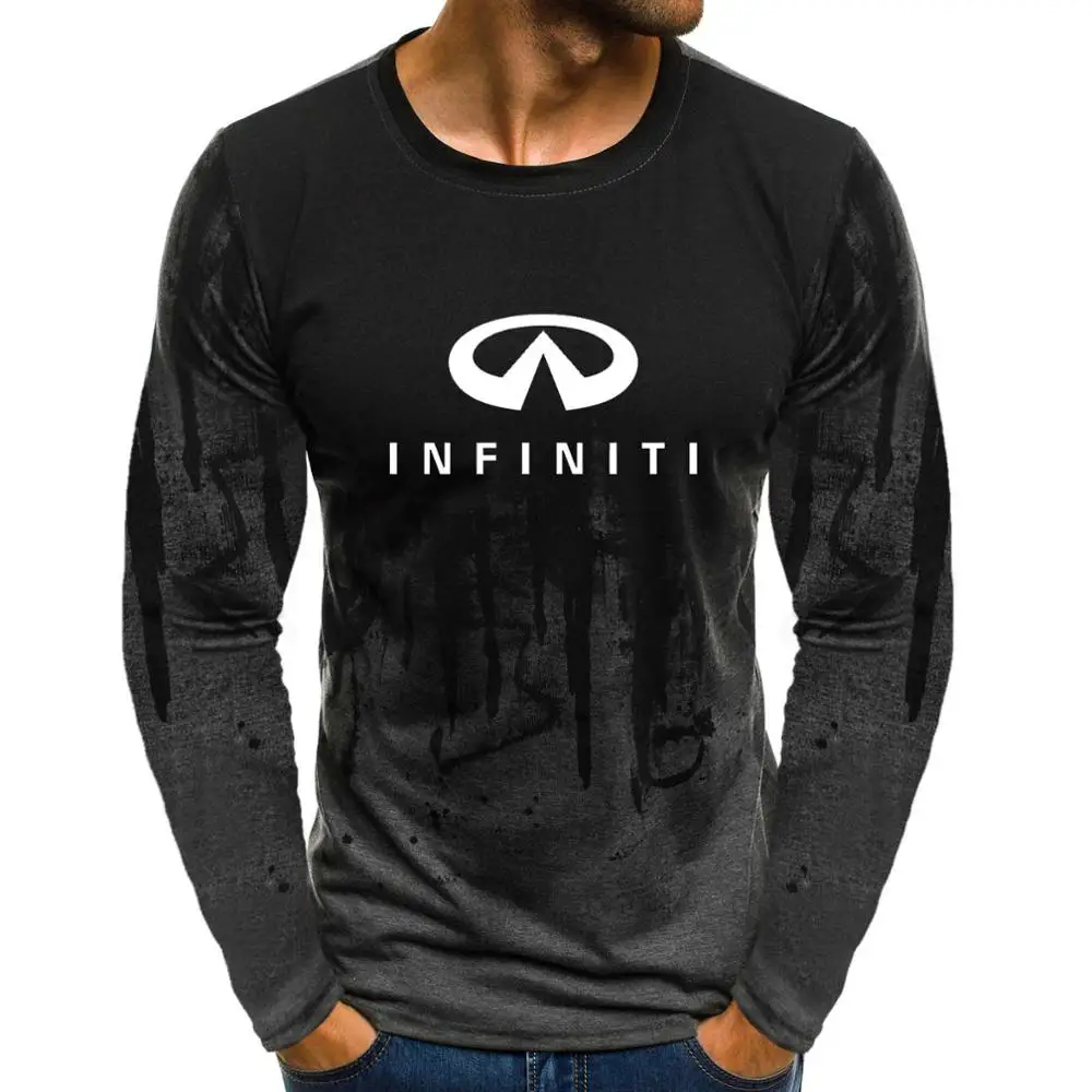 

Unisex Spring Autumn New Gradient Men's pullover Infiniti Car Logo Printing Casual Men's sweatshirt Cotton Mens pullover