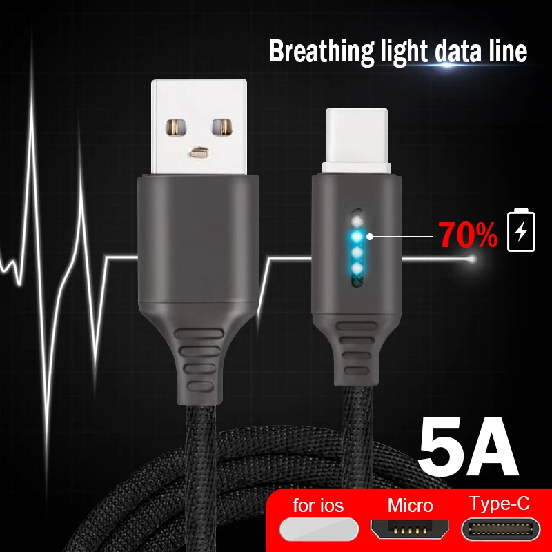 Кабель для быстрой зарядки iOS 1 м USB кабель и передачи данных type C Micro Мобильный