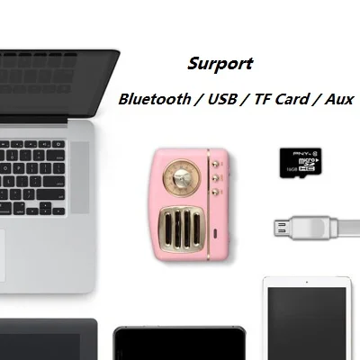 Классический элегантный Bluetooth-динамик портативный беспроводной HIFI-сабвуфер USB