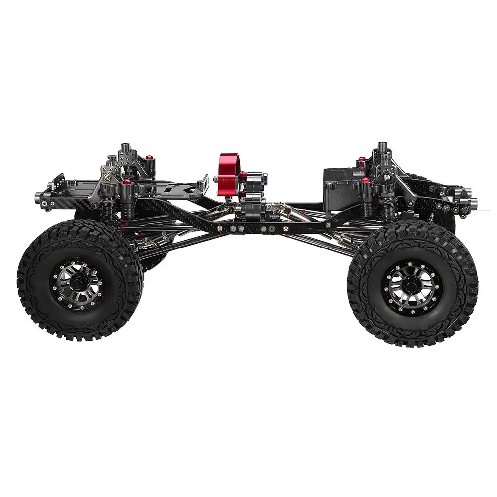 RCtown CNC Алюминиевый металлический углеродный корпус рамы для 1/10 комплект автомобильных принадлежностей для передней и задней оси SCX10 на шасси радиоуправляемого автомобиля 313 мм Колесная база