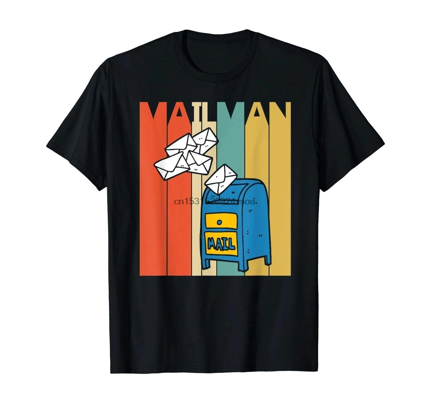 Винтажная Футболка Mailman Подарочная Мужская футболка с принтом и коротким