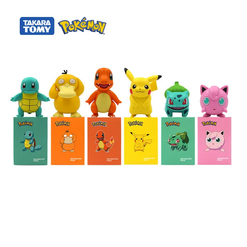 Экшн-фигурки TAKARA TOMY 6 моделей покемон Пикачу чармандер Бульбазавр игрушки хобби