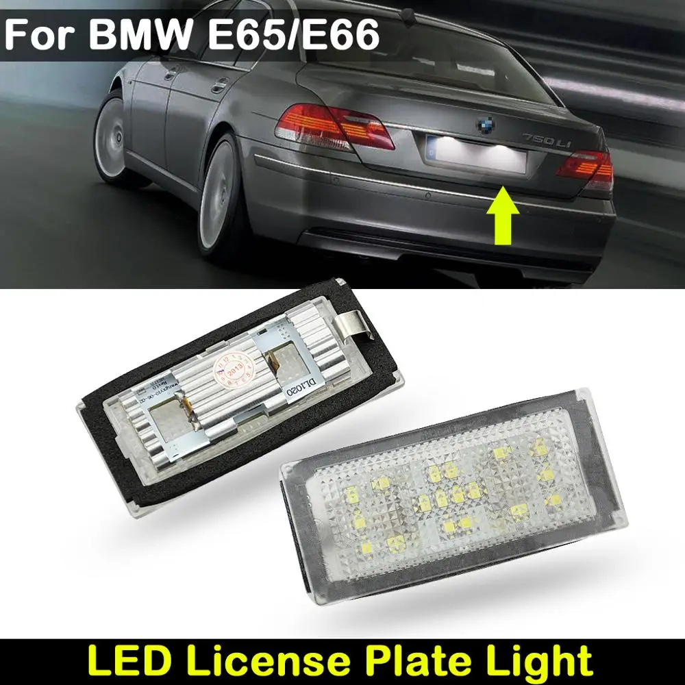 Для BMW E65/E66 730i 735i 740i 745i 750i седан 2006 2007 2008 Белый светодиодный заднего номерной знак