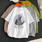Женская футболка, женская футболка, уличная одежда в стиле Харадзюку, одежда из японского аниме, свободная футболка с принтом Какаси и Саске Акацуки в стиле панк