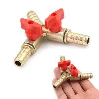 38 y 3 way brass shut off ball valve clamp fitting hose barb fuel gas water oil air flow speed control valve fitting sl4 m5