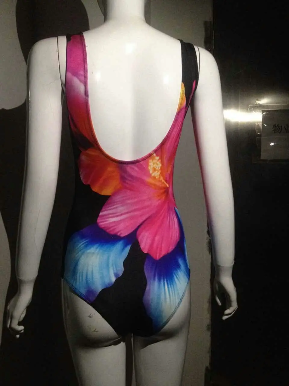 Женский большой яркий цветочный сексуальный слитный женский купальник