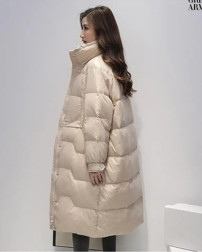 

2020 Long Jacket Women 90% White Duck Down Parka New Winter Blue Down Coat Female Yellow Down Thick Warm Outerwear