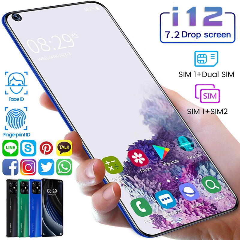 Глобальная версия i12 10 ядерный 8 + 256G двойная sim карта двойной режим ожидания 7 2
