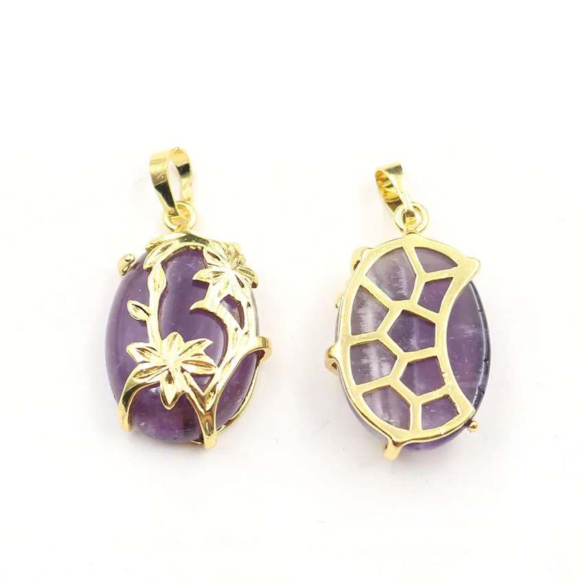 XSM роза цветок овальной формы подвески эллипс натуральный кристалл камень черная