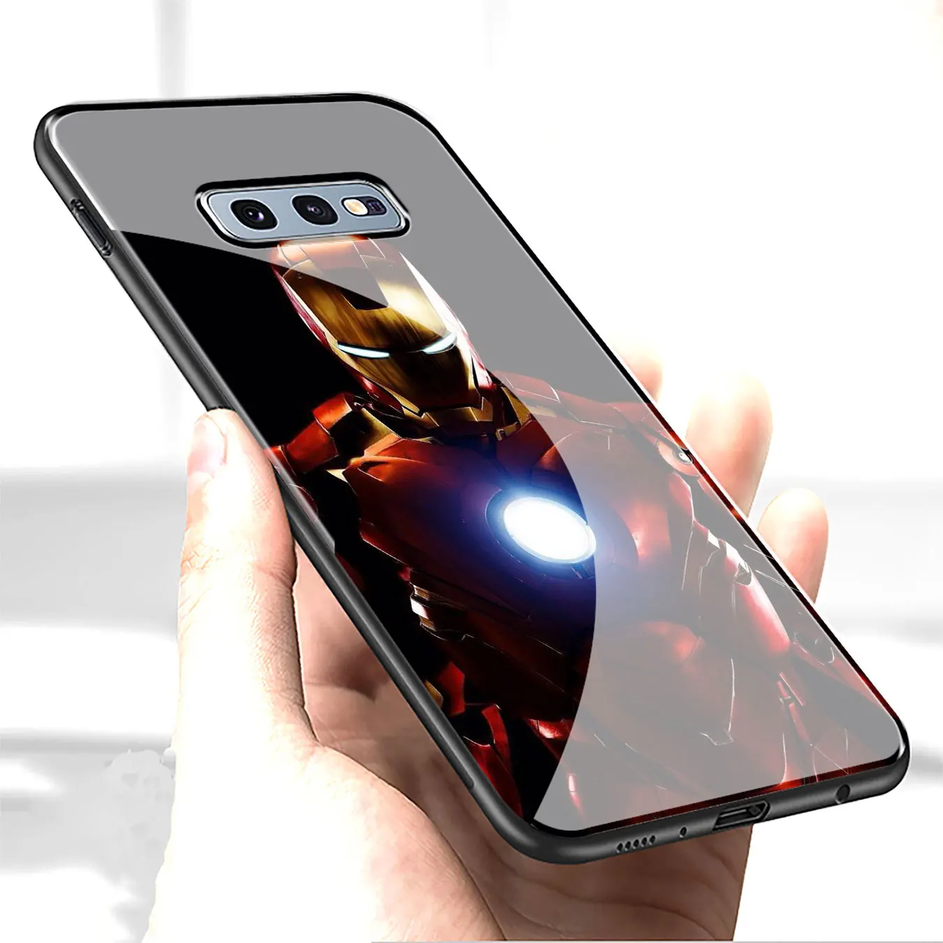 Marvel Iron man Tempered Glass Case for Samsung Galaxy S10 S9 S8 Note 8 9 10 Plus A10 A20 A30 A40 A50 A60 A70 |