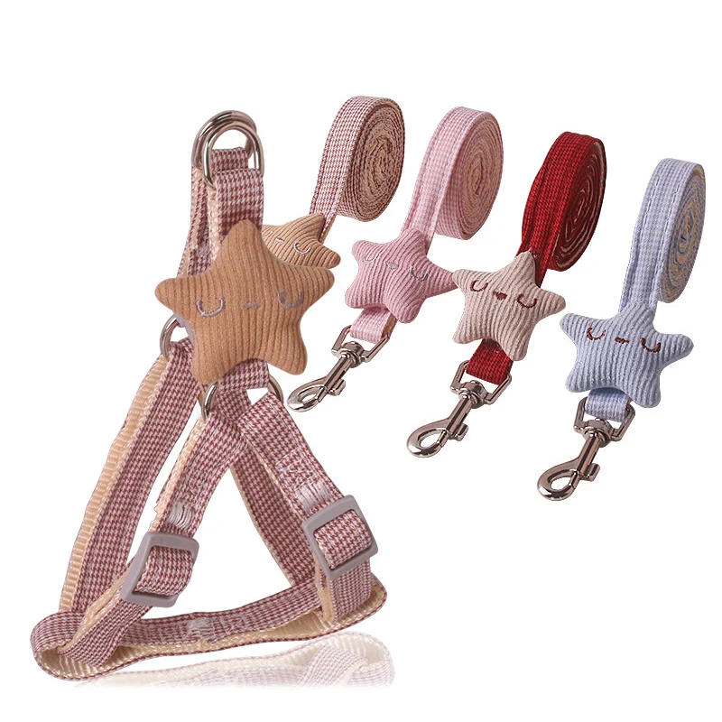 

Newly 1.2m Dog Nylon Tractions Rope Vest-Style Pet Starfishs Chest Strap New Dogs Leash