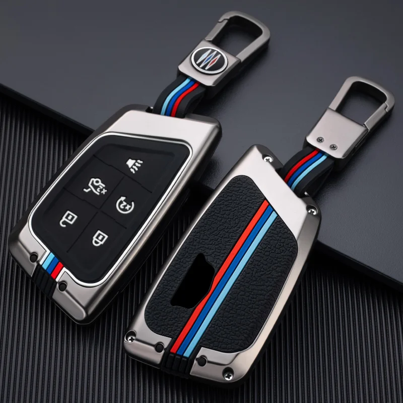 

Suitable for Cadillac key cover xt5 ct5 xt4 xts atsl ct6 ct4 xt6 galvanized alloy men's key chain car smart remote key cover