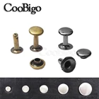 Металлические однослойные заклепки 7 Х9 мм, 100 комплектов, круглые шипы для кожаных сумок, ремней, одежды, обуви, Ошейников для домашних животных, Декор