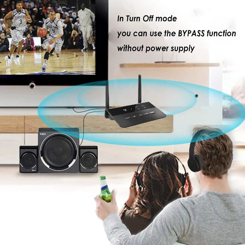 

for TV PC 3.5mm Audio 2 in 1 CSR Audio Adapter Bluetooth 5.0 Receiver Transmitter Wireless Bluetooth Adapter