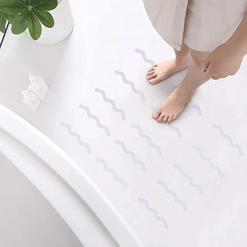 

Bathtub Sticker Set 24 Pcs Non-Slip Safety Strip Diamond Texture Safety Transparent Showers Tread BDF99