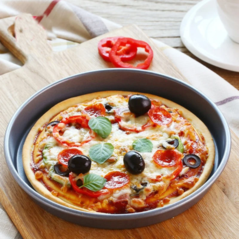 Round Nonstick Household Mould Pizza Pan Oven Baking | Дом и сад