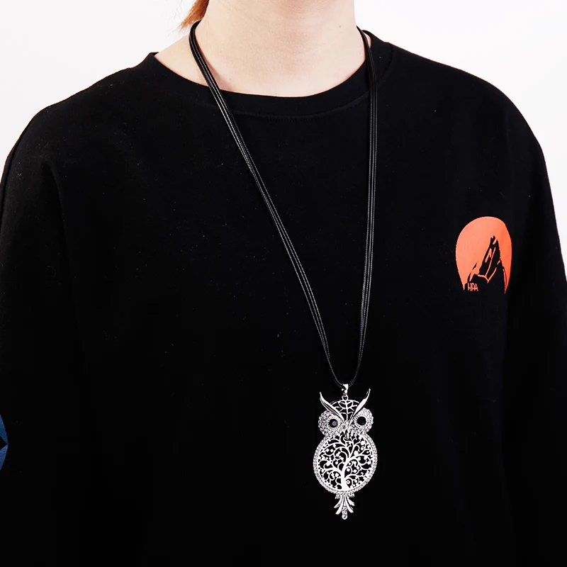 Женское ожерелье с подвеской Дерево жизни серебряное покрытие большое Древо