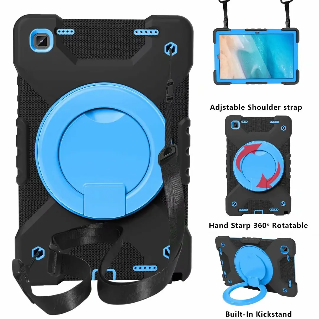 Case for Samsung Galaxy Tab A7 10.4 2020 SM-T500 SM-T505 T507 Heavy Duty Shockproof Kids Safe Cover with Shoulder Strap+pen