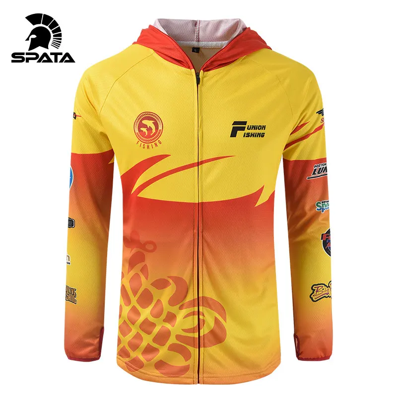 2021 SPATA Рыбалка рубашки для мальчиков костюм с длинным рукавом УФ Защита от солнца