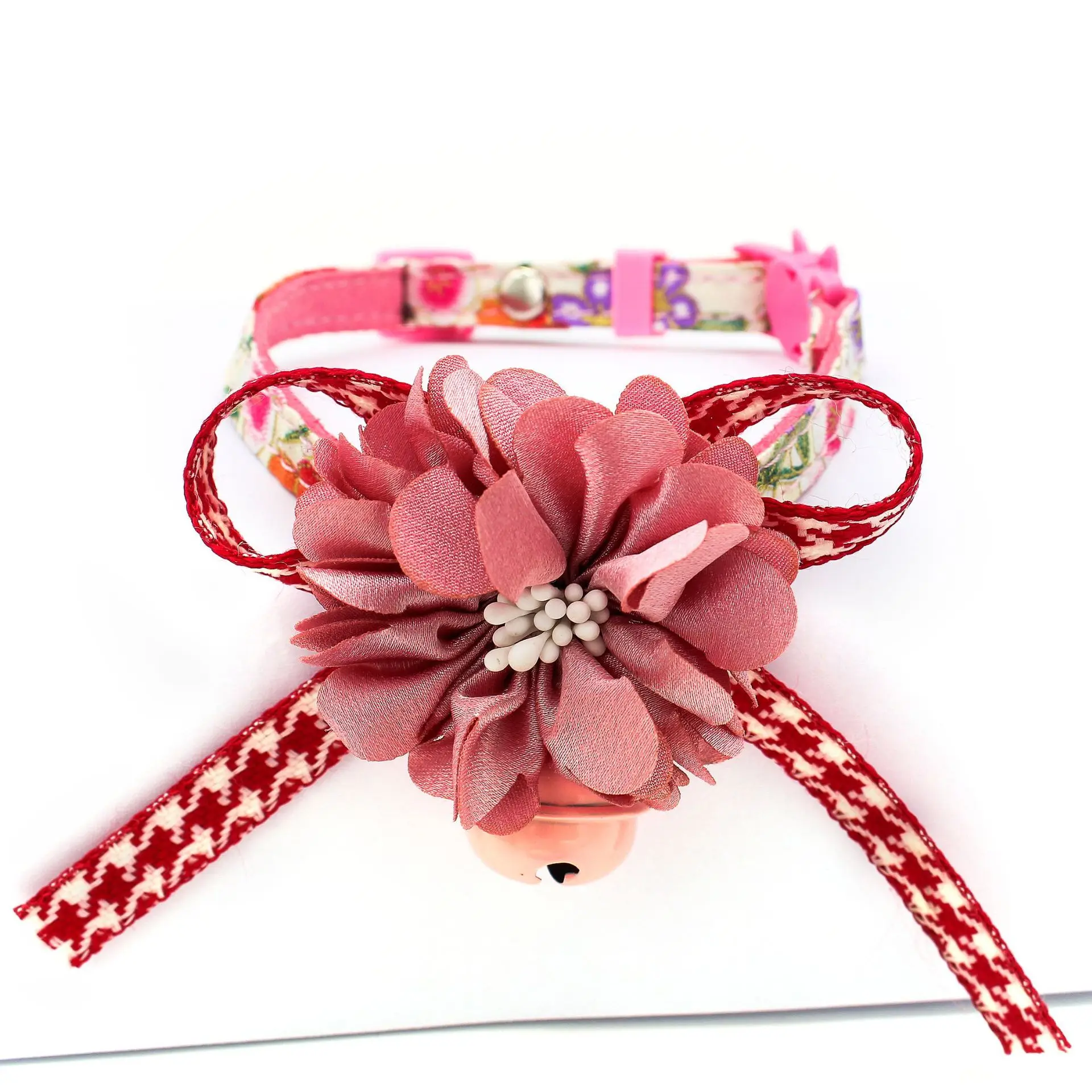 Кошачий ошейник волоконное Шейное кольцо для кошек с цветком ожерелье