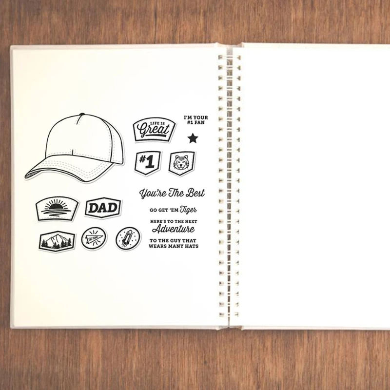 

P15D Father's Day Silicone Seal Carbon Steel Cutting Dies DIY Scrapbooking Photo Album Embossing Paper Cards Making Stencil