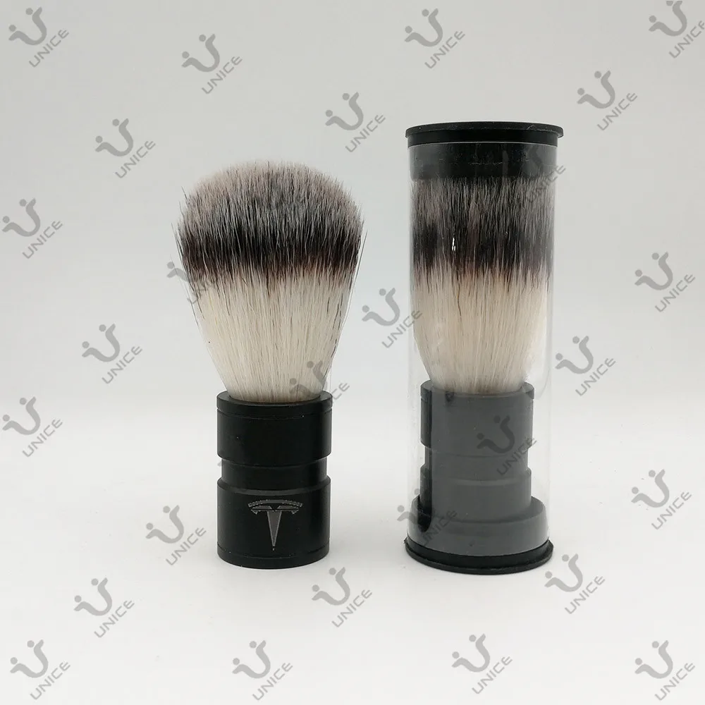 MOQ 100 шт. индивидуальный логотип черная металлическая ручка Кисть для бритья в