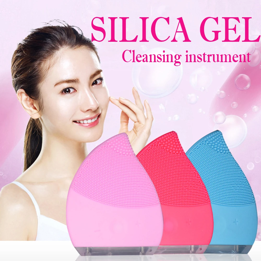 Силиконовый Очищающий Инструмент в форме капли ультразвуковая Электрическая