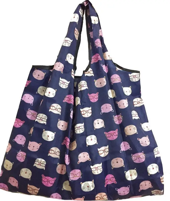 1 шт. складная многоразовая нейлоновая женская сумка эко дорожная тоут для