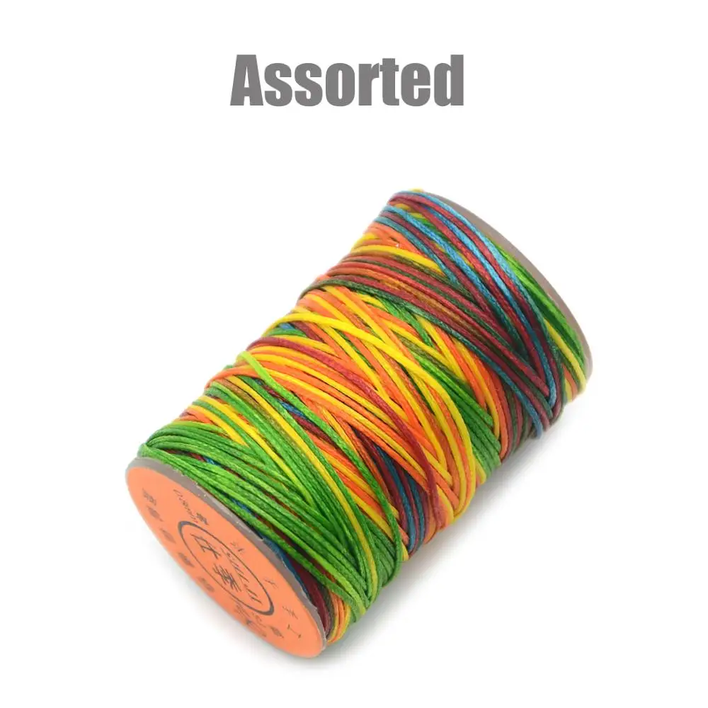 Assorted 150D 0,8 мм 100 м вощеная нить шнур для DIY инструмент для рукоделия ручная строчка нить плоская Вощеная швейная линия одежда обувь Кожа - Цвет: Assorted