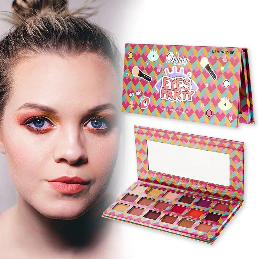 18 цветов натуральные матовые тени для век Палитра телесного цвета блестящие