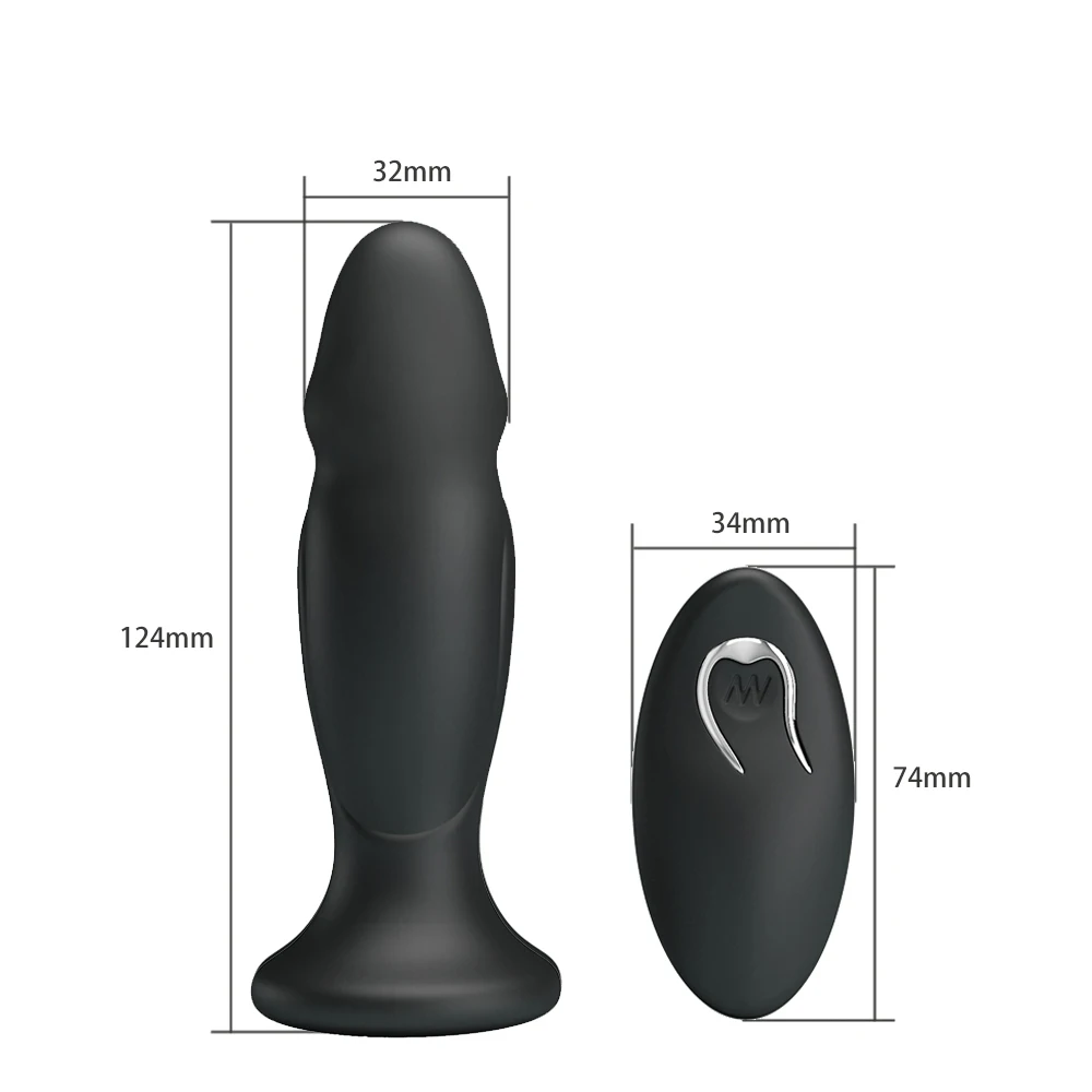 Remote Control Anal Plug Powerful Vibrating Prostate Massager Men Butt Waterproof 12 Speed Anus Vibrator Sex Toys Shop | Красота и