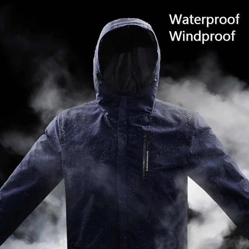 Мужская зимняя водонепроницаемая куртка Facecozy уличная из мягкого материала для