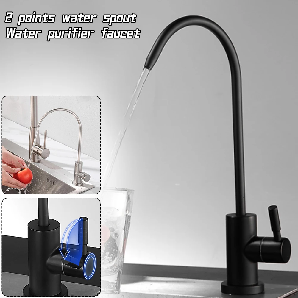 top 14 purified water faucet stainless steel reverse osmosis ro drinking water filter system faucet 360 degree rotating spout free global shipping