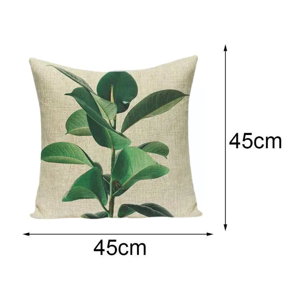 

Succulent Plants Pillow Printing Linen Printing Color 45x45cm Home Sofa Cover Cushion Pillowcase Decor Pillowcase Hugging S V0D5
