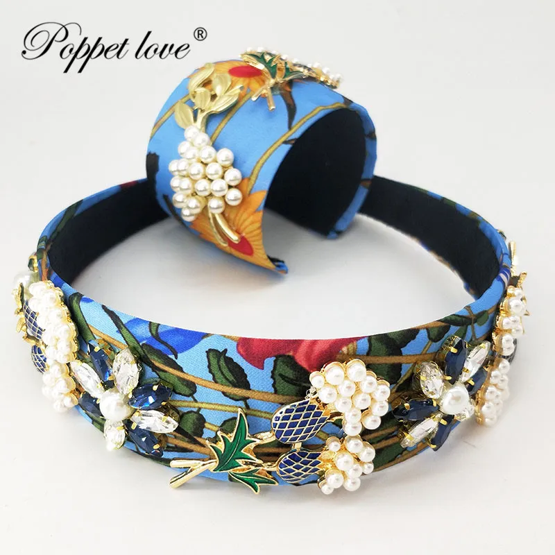 Повязка на голову Стразы в стиле барокко Женская повязка с кристаллами для