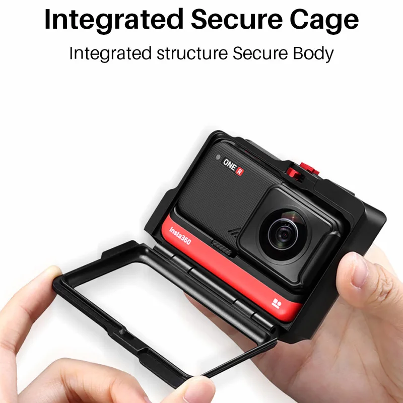 Ulanzi Insta360 One R Aluminum Vlog Cage frame Cold Shoe LED Light Mic Expansion Protection Case Cover For Accessories | Электроника