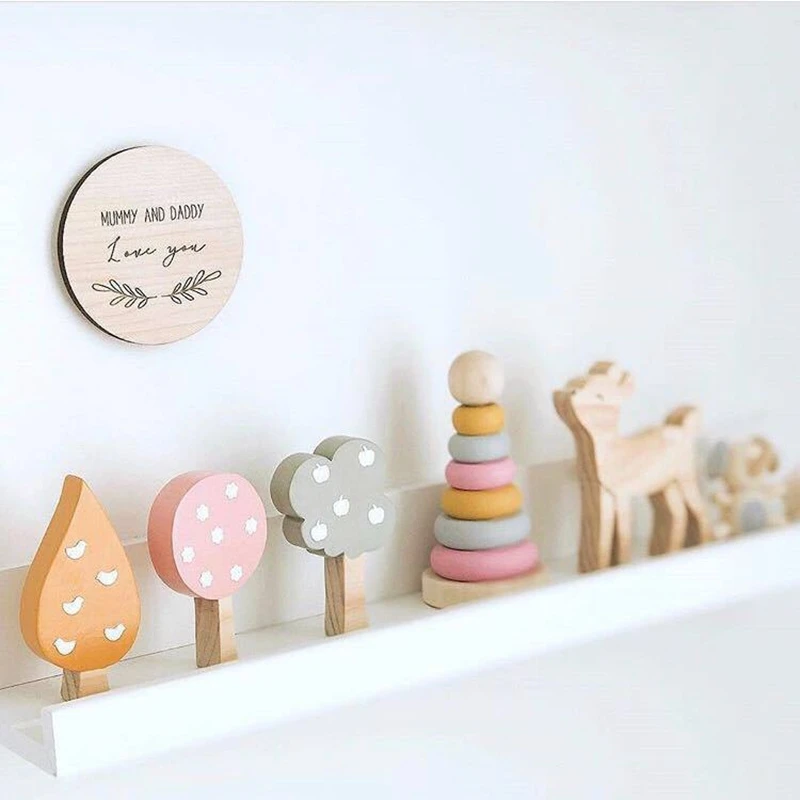 3 шт./лот украшения скандинавские деревянные подвески в виде дерева и цветка