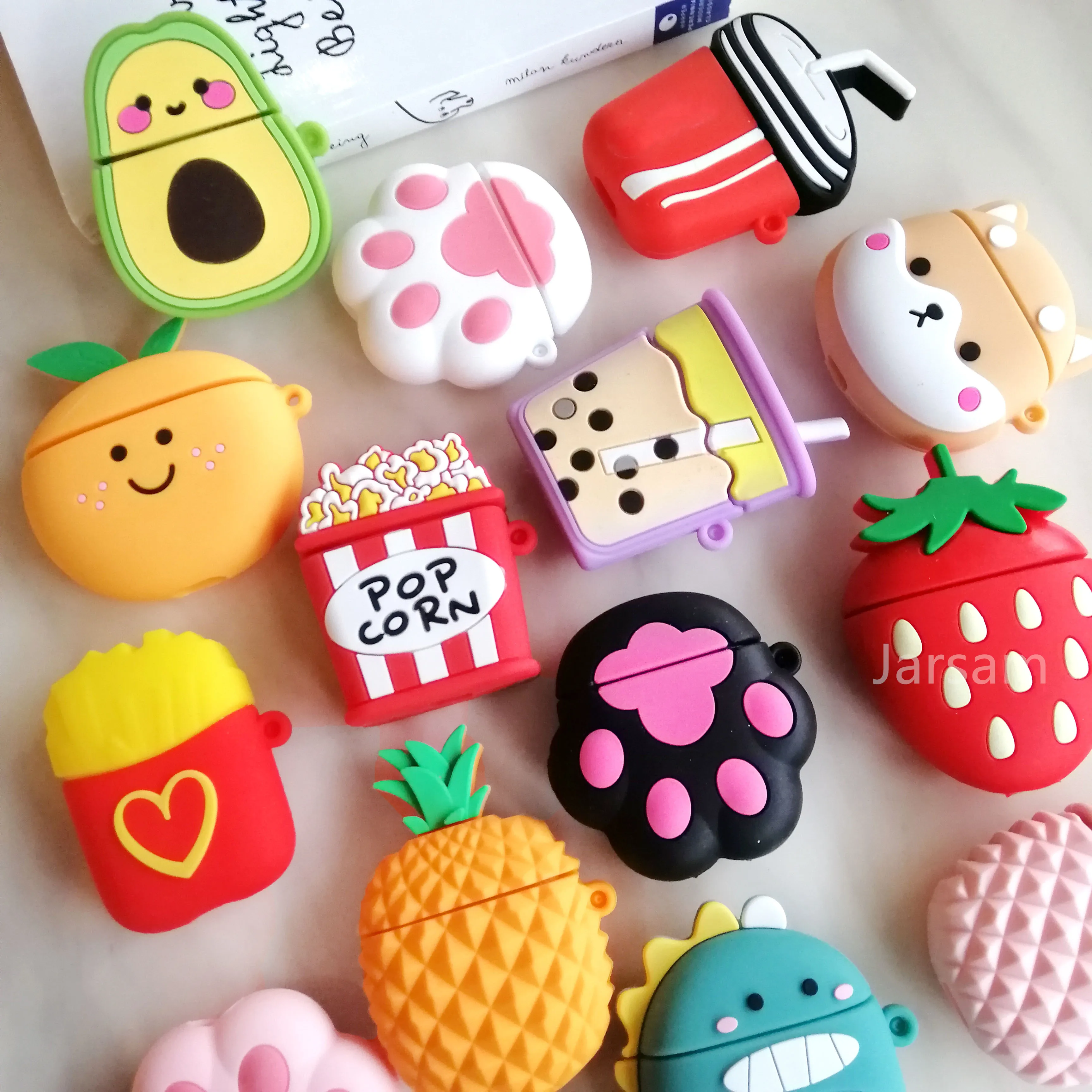 

Cartoon Cute Wireless Earphone Case For AirPods 2 Silicone Charging Headphones Case for Air pods cases Protective Cover