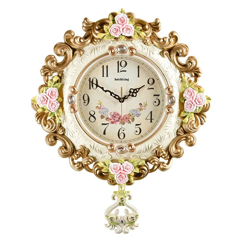 Vintage Wall Clock Modern Fashion Large Living Room Simple Creative Quartz Watch Exquisite Atmosphere Clocks | Дом и сад