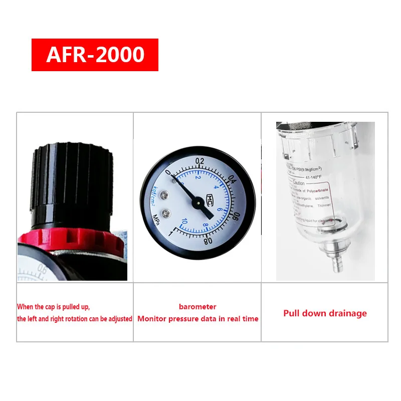 Пневматический фильтрующий блок обработки воздуха регулятор давления в