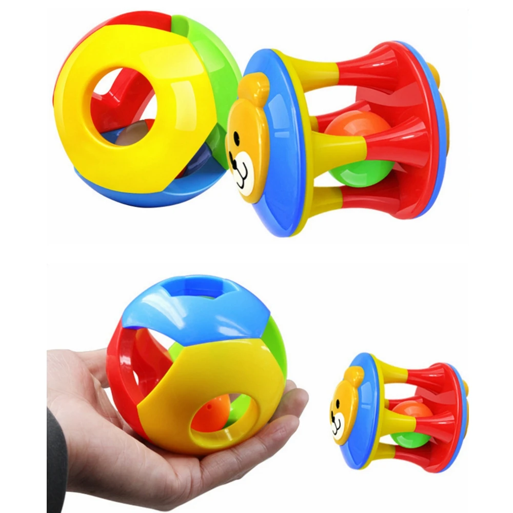 

2Pcs/Set Newborn Baby Bells Baby Rattles Infant Baby Music Toy 0-1 Year Old Newborn Baby Plastic Hand Jingle Shaking Bell Ball