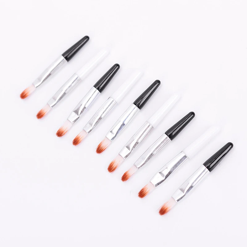 1 шт. цвета: белый/черный + серебро Портативный кистей для макияжа Алюминий