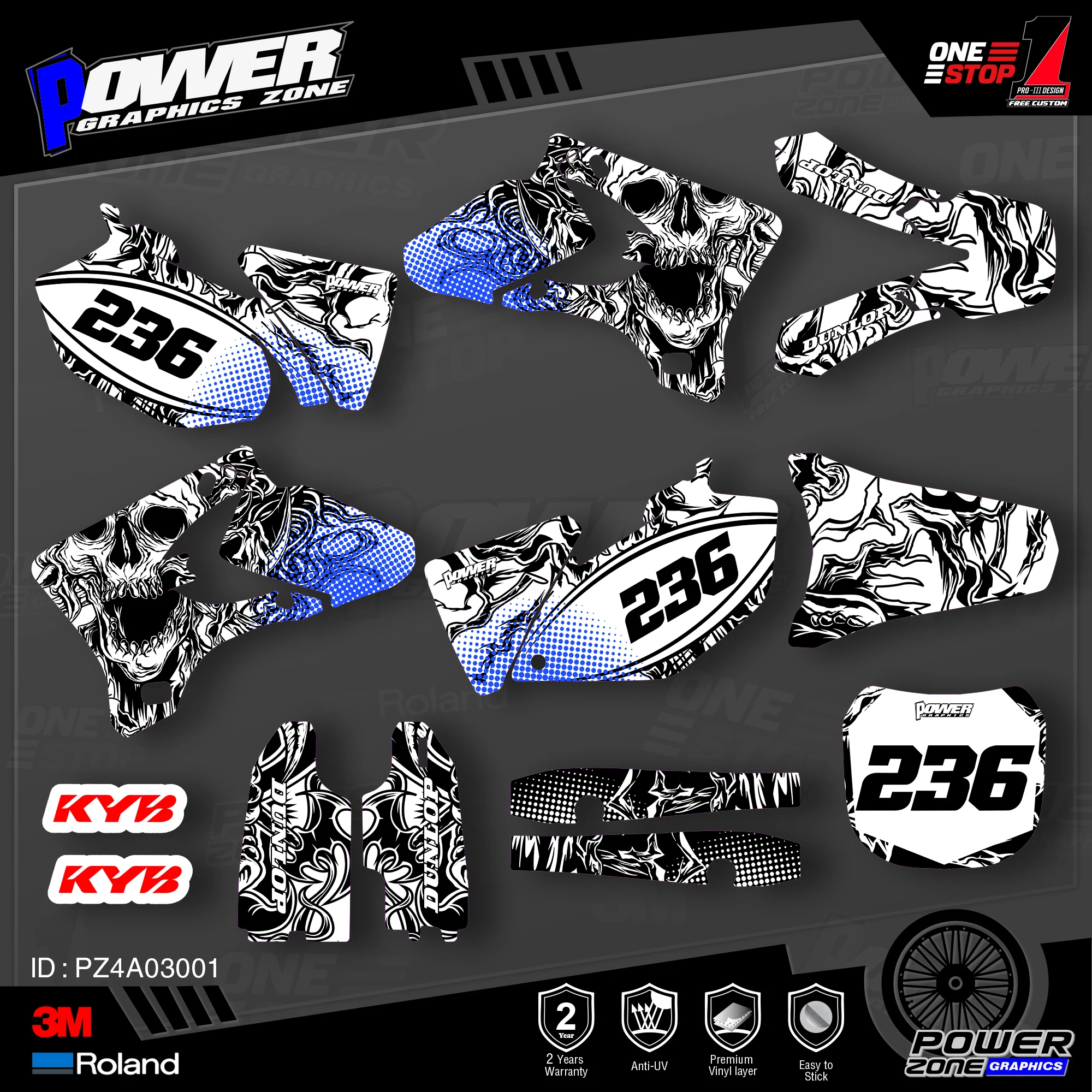 Персонализированные графические фоны PowerZone Team наклейки 3M Набор наклеек для YAMAHA