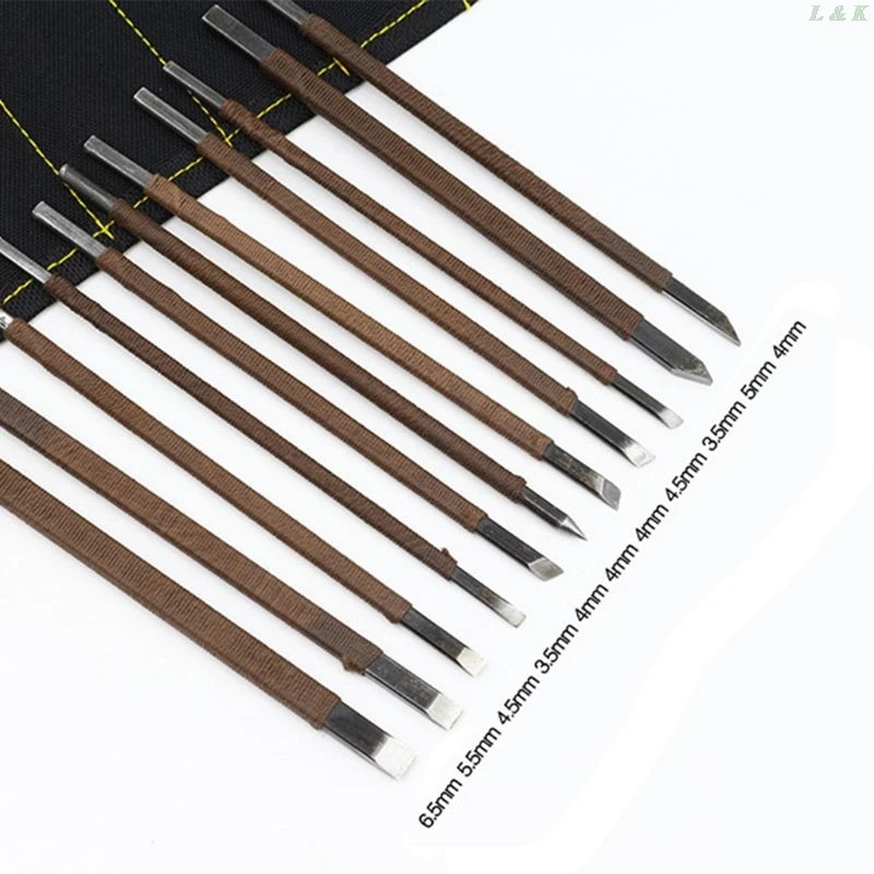

Stone Carving Tool Kits Manganese Steel Hand Engraving Knife Carving Chisels Kit U50A