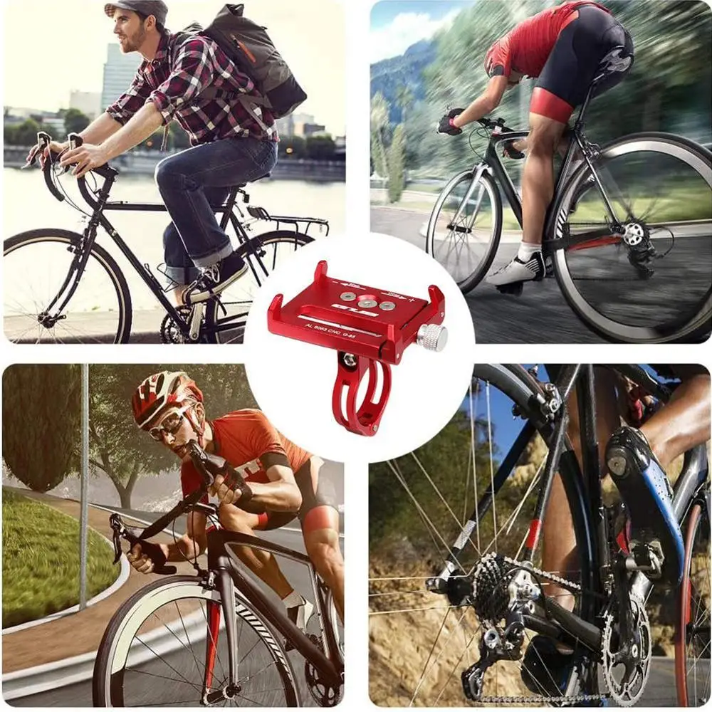 

Adjustable Universal Bicycle Phone Stand For 3.5-6.2 Inch Smartphone Aluminum Bicycle Handlebar Holder Bracket