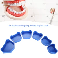 6 size dental model base set dental mold plaster base denture tray dental lab former base plaster base tray mould kit oral care