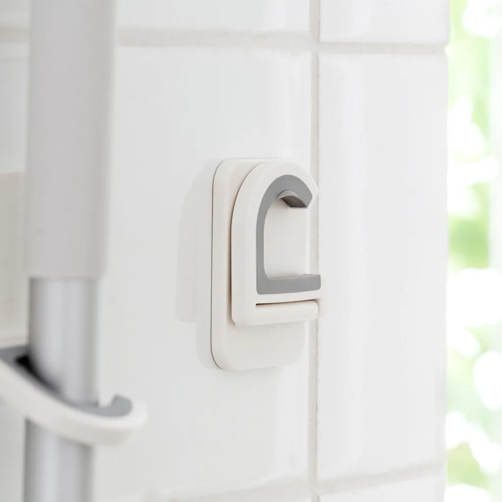 2 шт. крючок для швабры ванной настенный липкий держатель полки инструмент