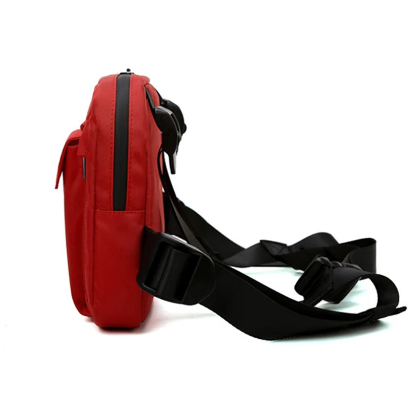 Жесткая нагрудная сумка в стиле хип хоп тактическая уличная с маленьким красным